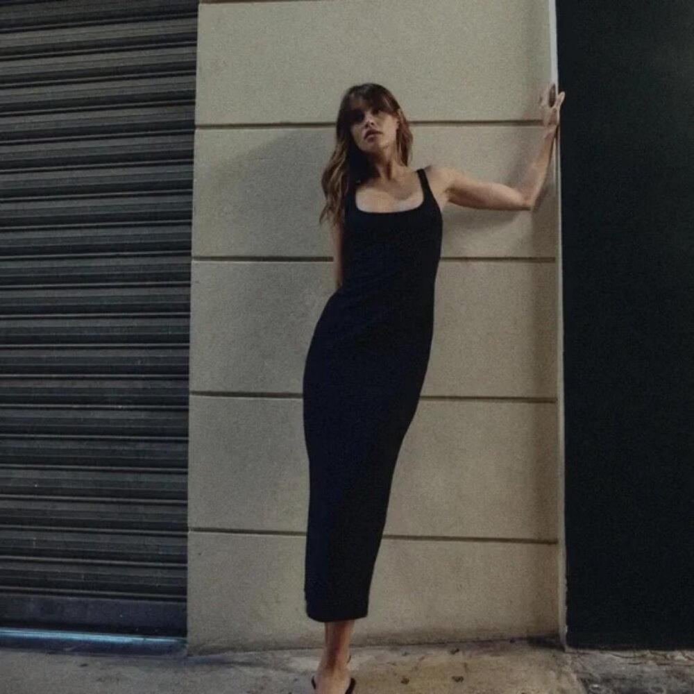 ZARA FITTED MIDI DRESS